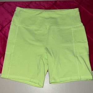 Reebok size medium athletic shorts neon yellow/green